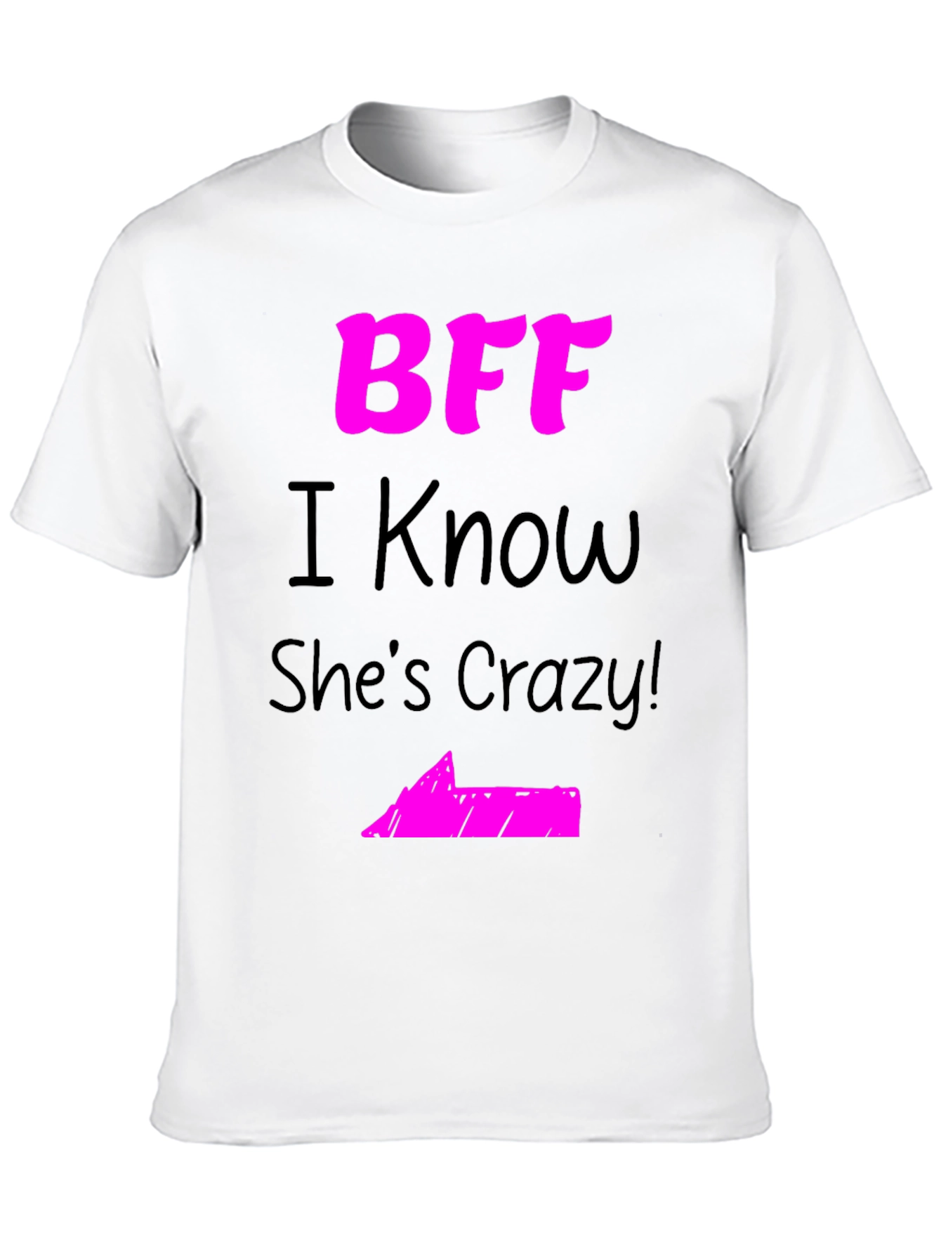 BFF Crazy Friend Graphic Tee - Black