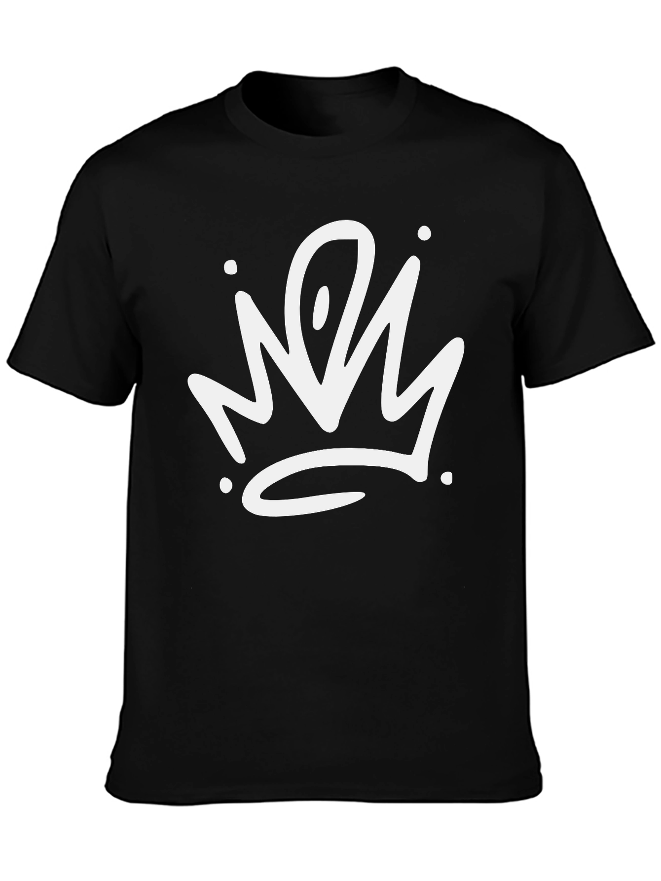 Crown Graphic Print Black T-Shirt