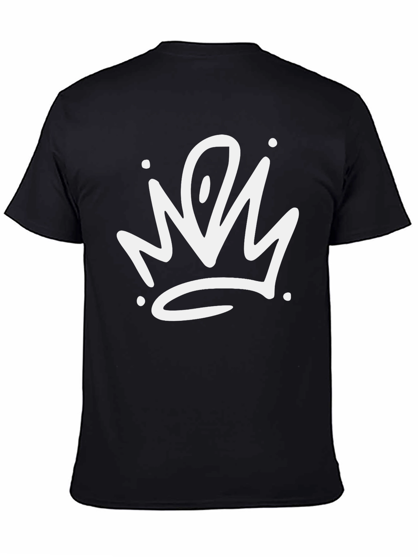 Crown Graphic Print Black T-Shirt