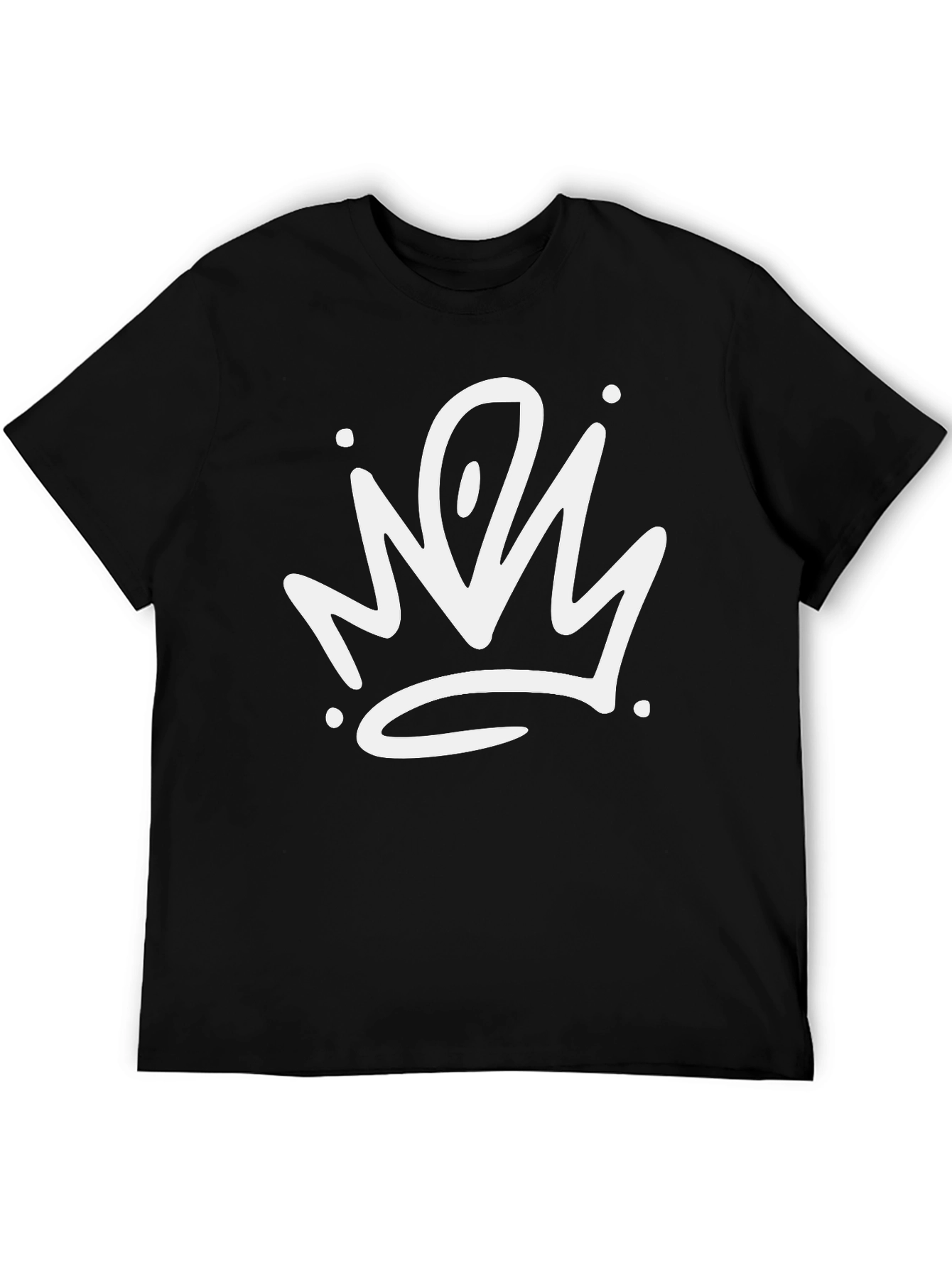 Crown Graphic Print Black T-Shirt