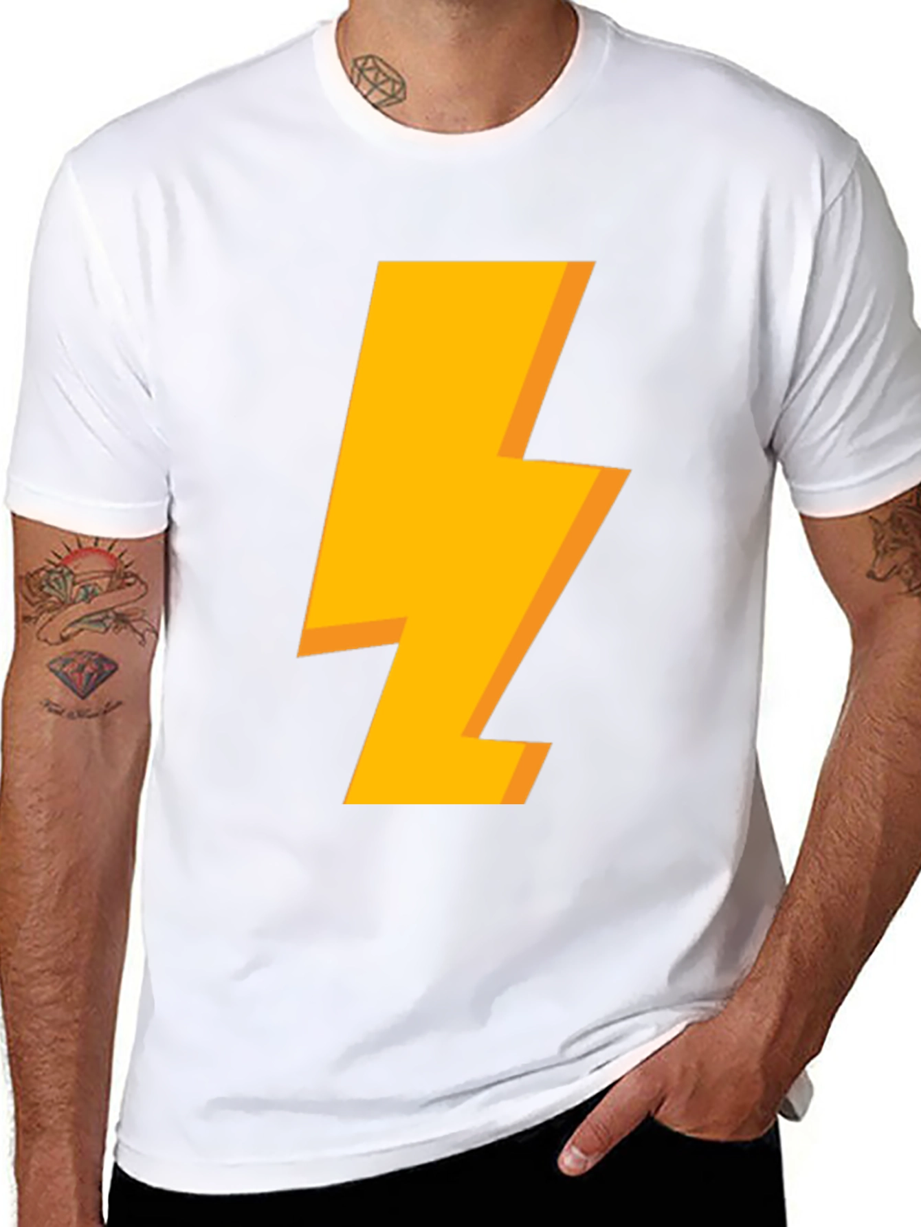 Lightning Bolt Graphic Black T-Shirt