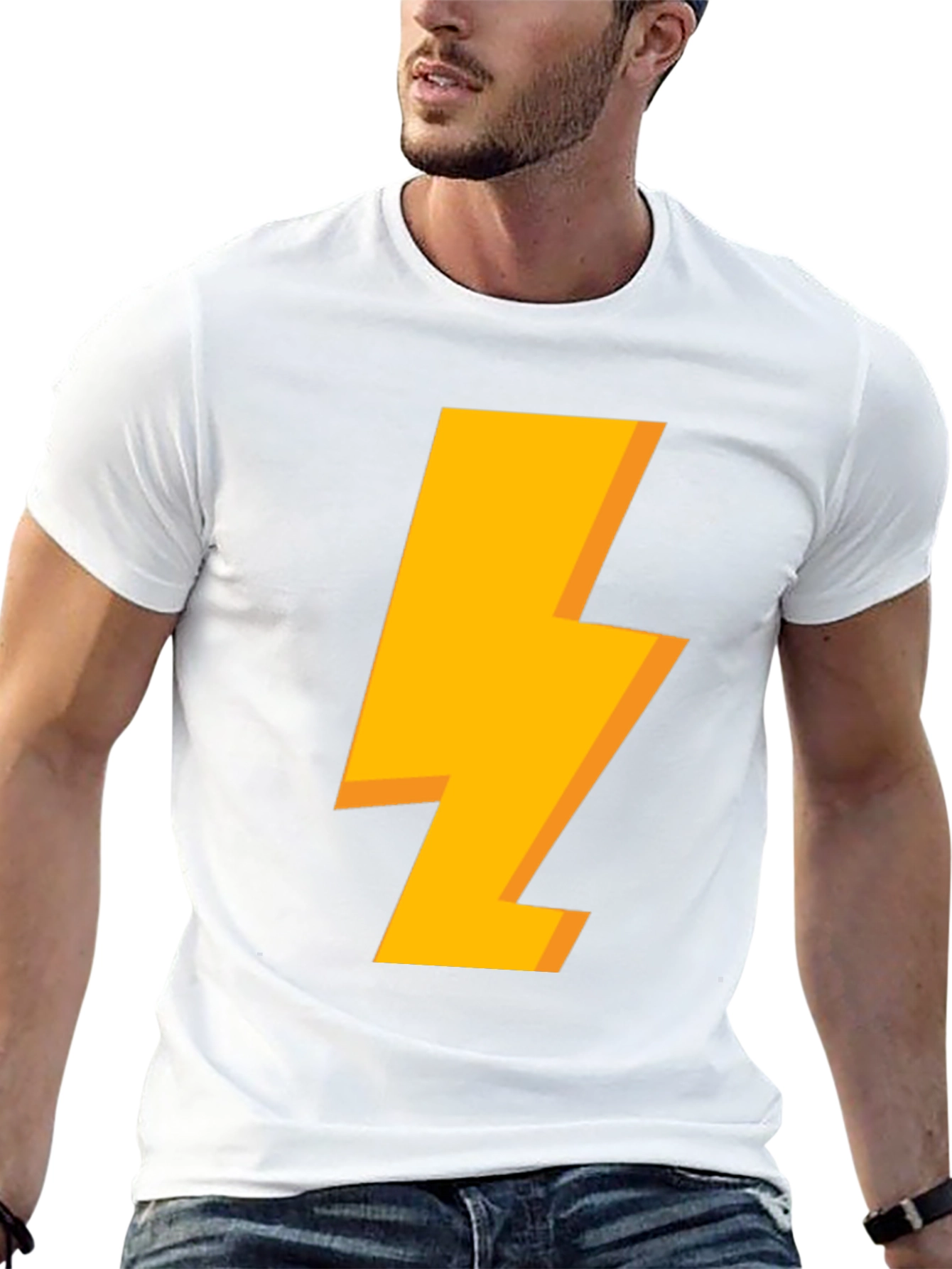 Lightning Bolt Graphic Black T-Shirt