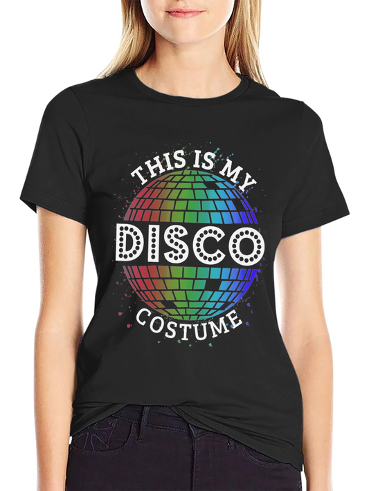 Disco Costume T-Shirt - Rainbow Disco Ball Party Shirt