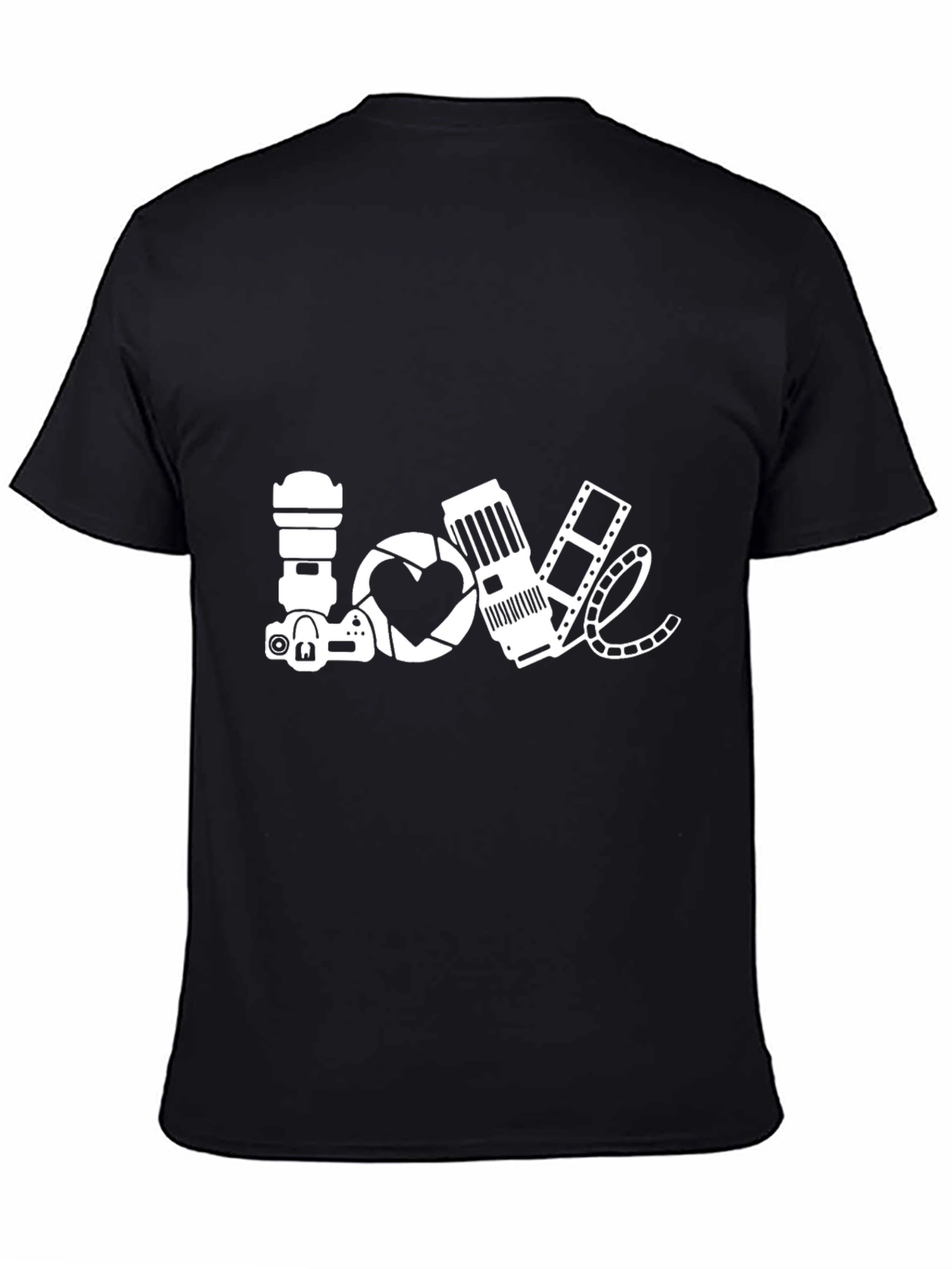 Photographer Love Graphic Tee - Black Cotton T-Shirt