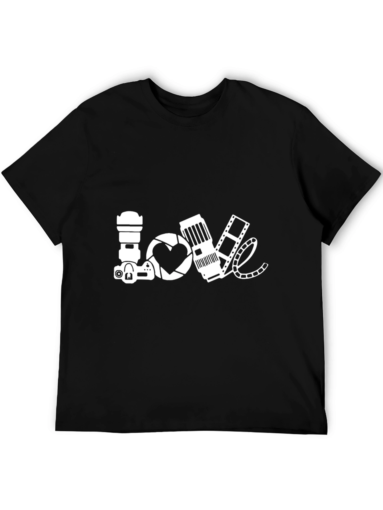 Photographer Love Graphic Tee - Black Cotton T-Shirt