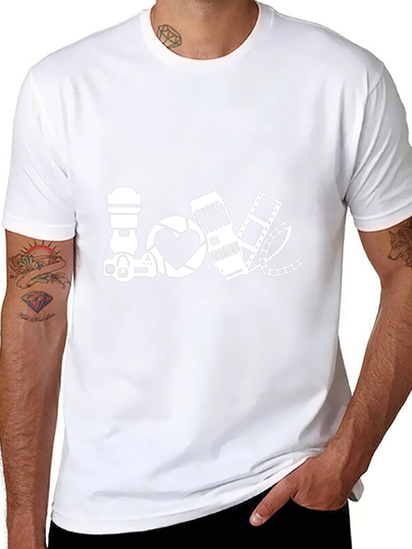 Photographer Love Graphic Tee - Black Cotton T-Shirt