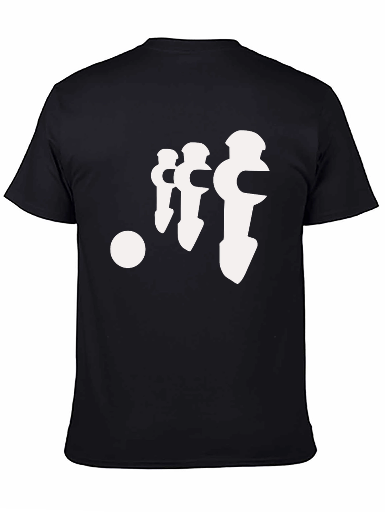 Retro Foosball Player Graphic Tee - Black
