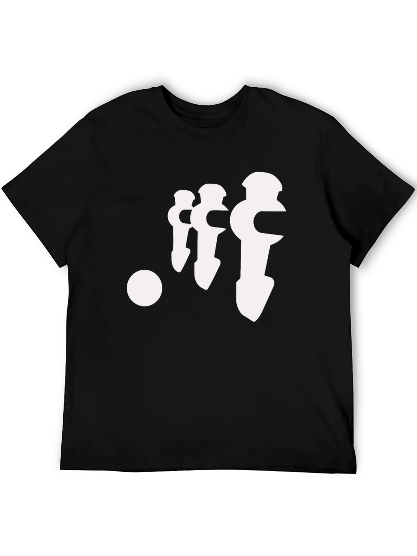 Retro Foosball Player Graphic Tee - Black