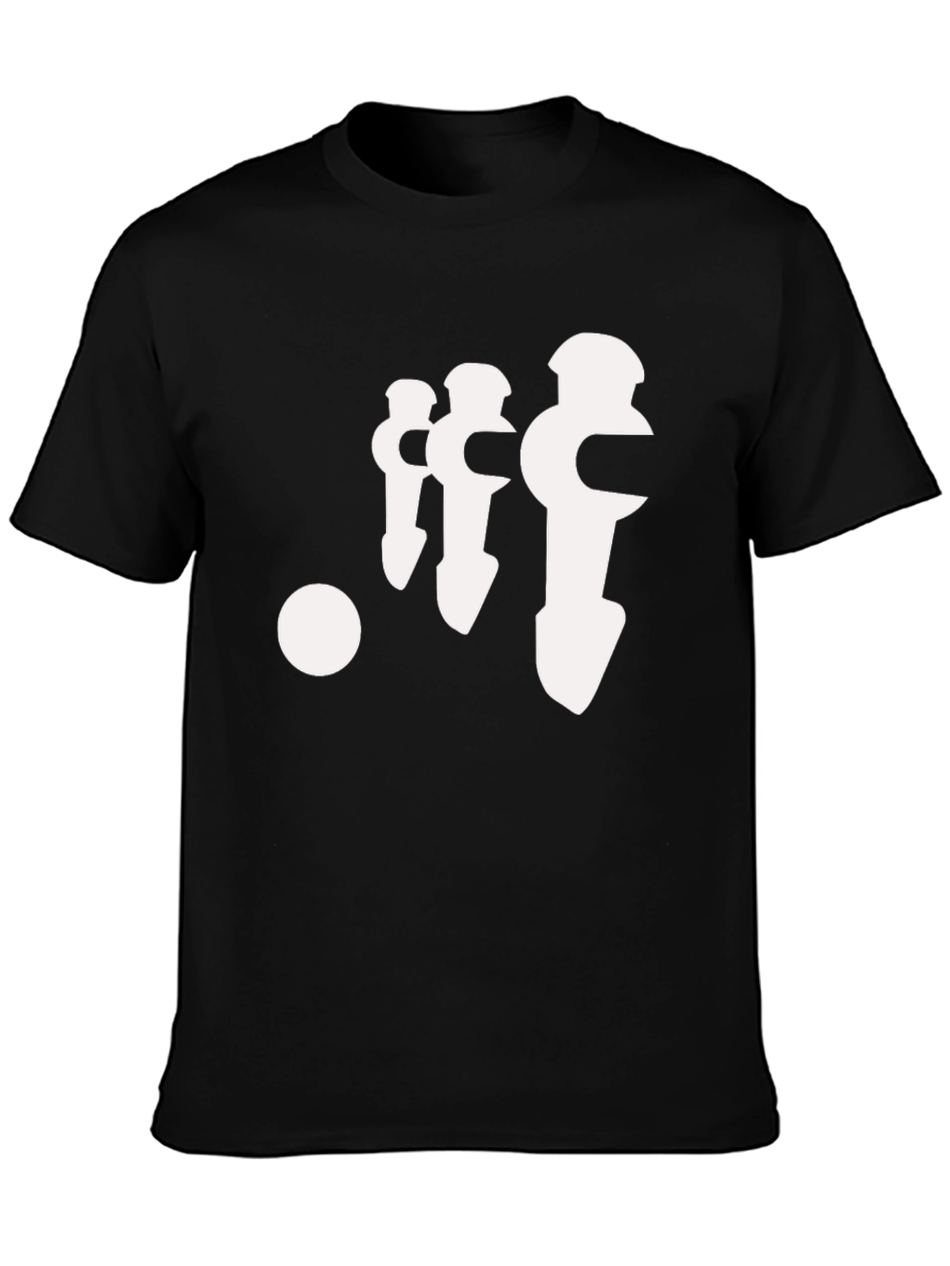 Retro Foosball Player Graphic Tee - Black