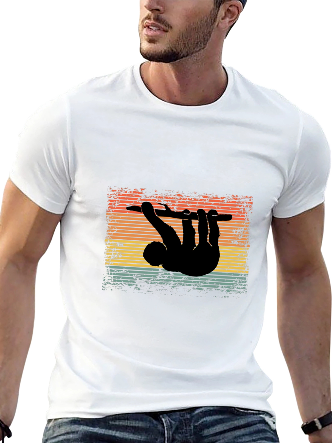 Retro Sloth T-Shirt - Hang in There Style