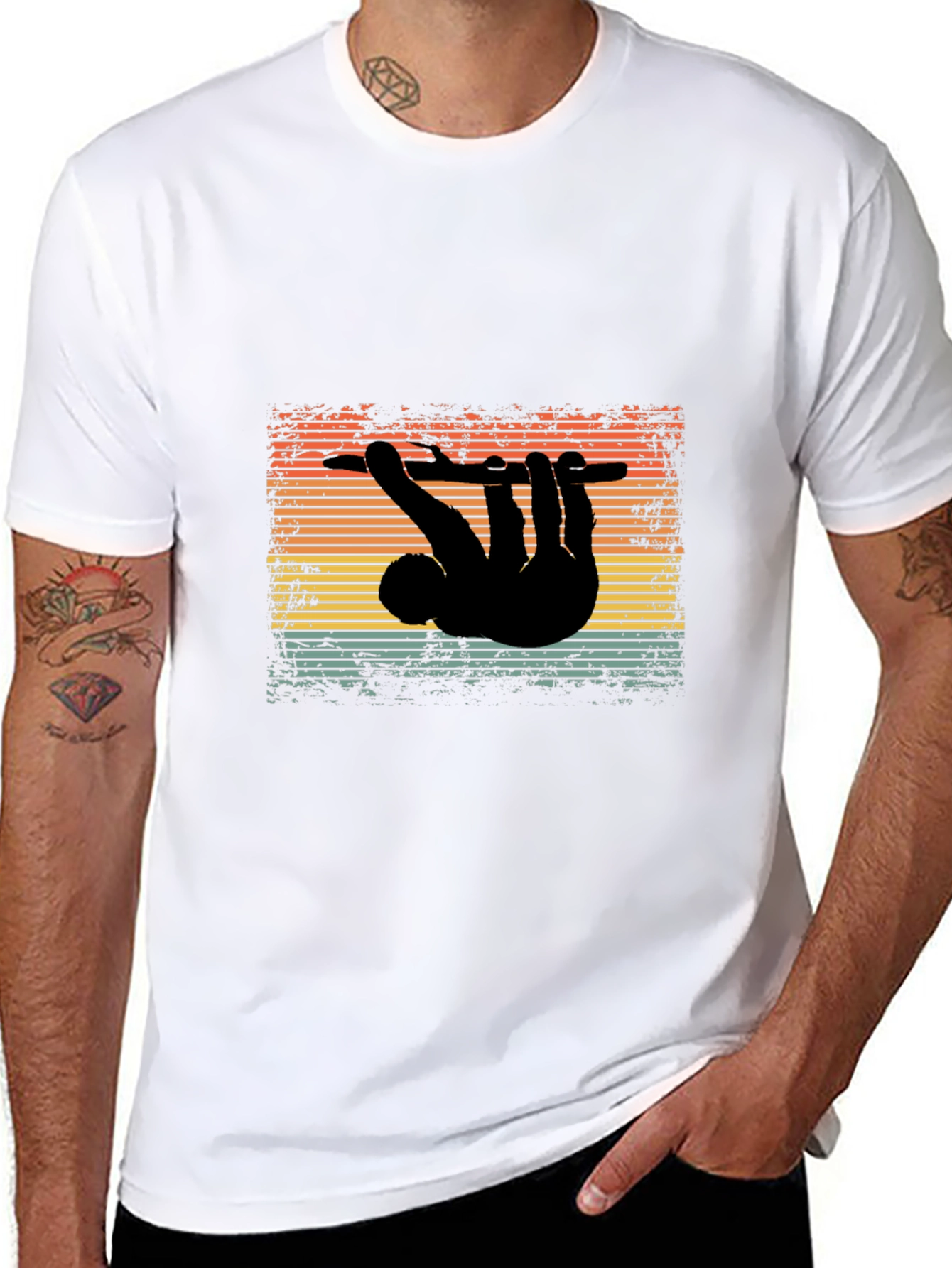 Retro Sloth T-Shirt - Hang in There Style