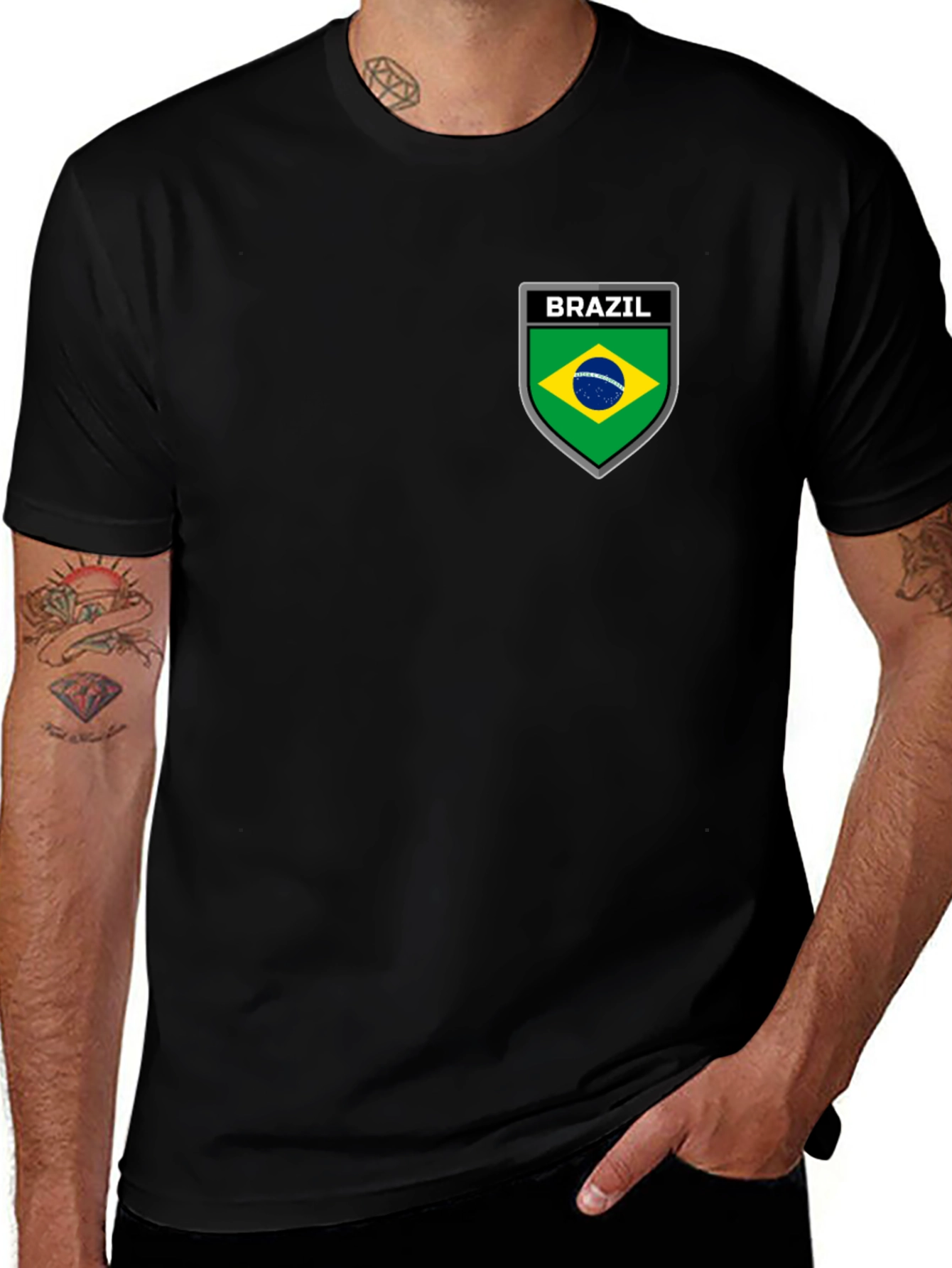 Brazil Emblem Black T-Shirt