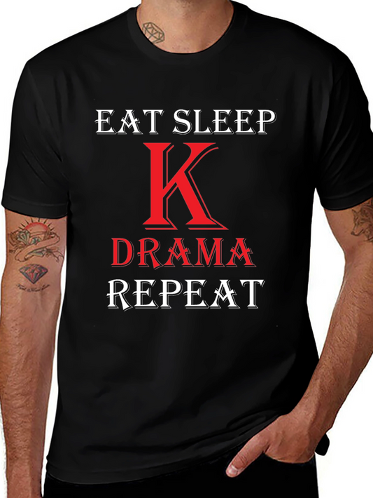 Eat Sleep K-Drama Repeat T-Shirt