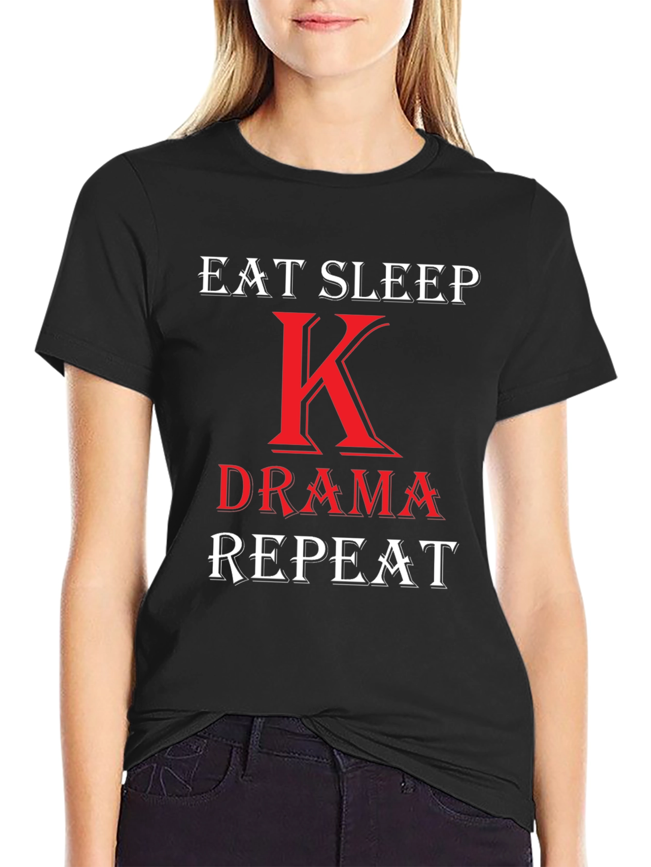 Eat Sleep K-Drama Repeat T-Shirt