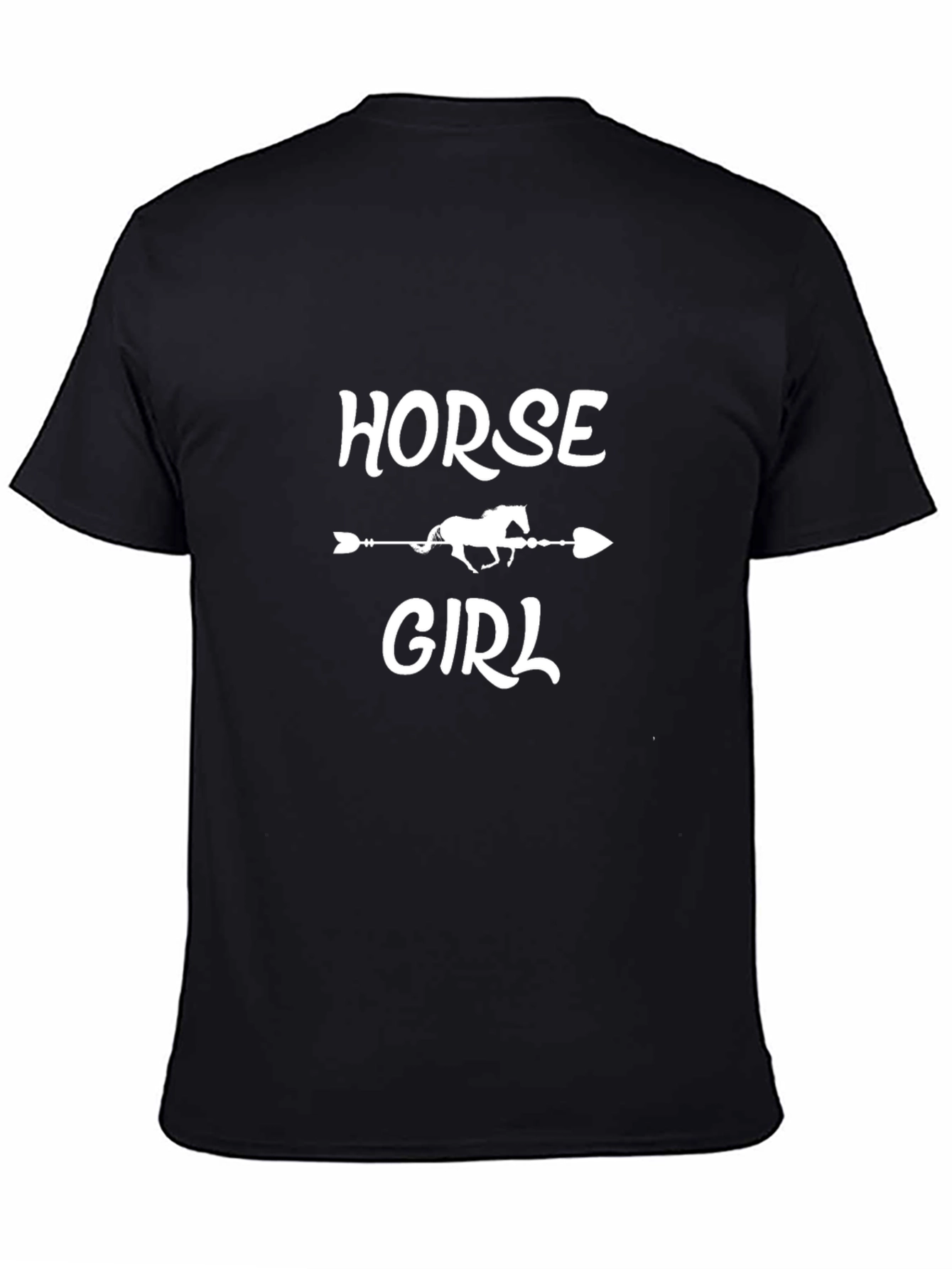 Horse Girl Graphic Tee - Black Cotton Shirt