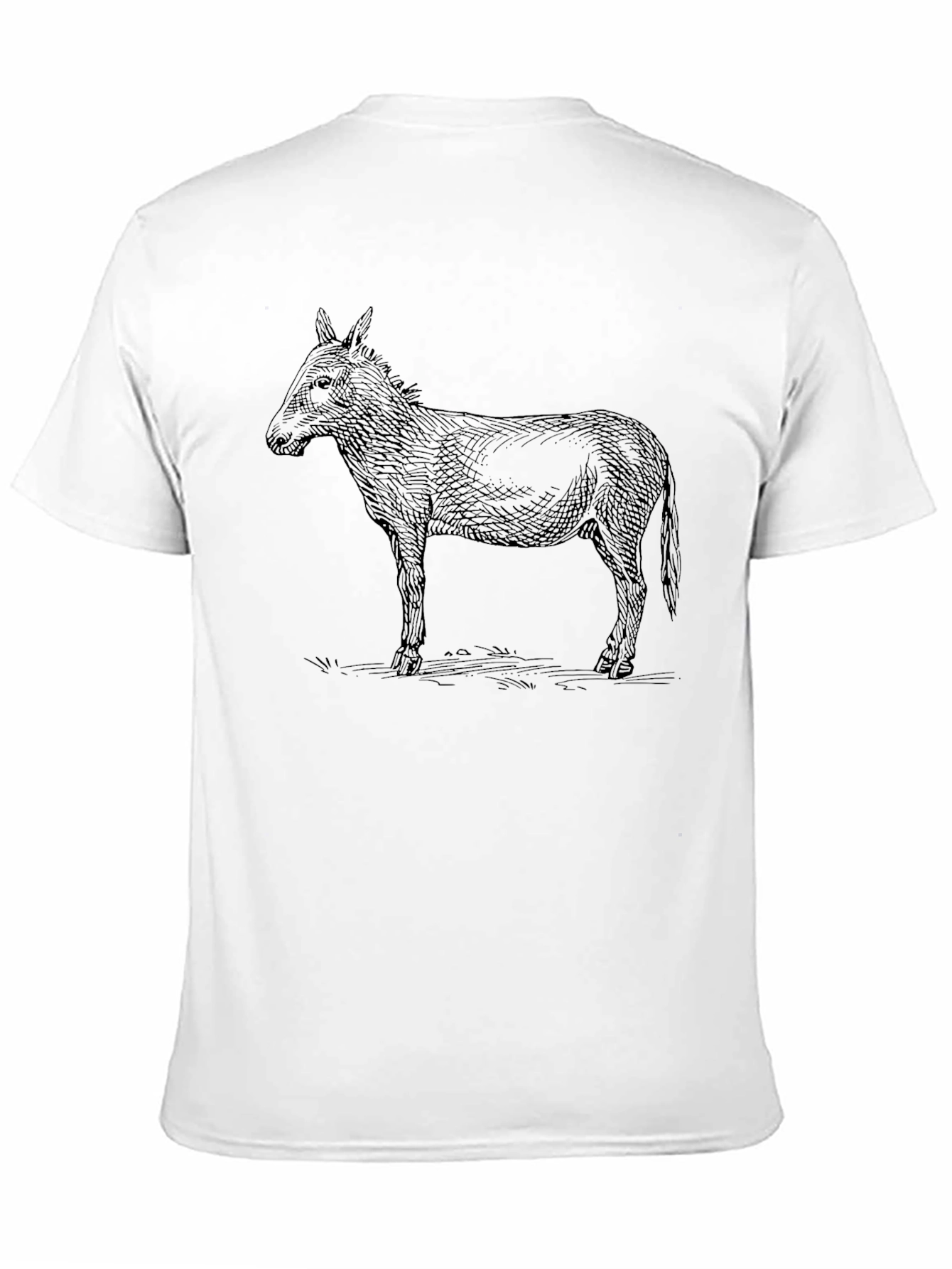 Donkey Outline Graphic Tee - Black