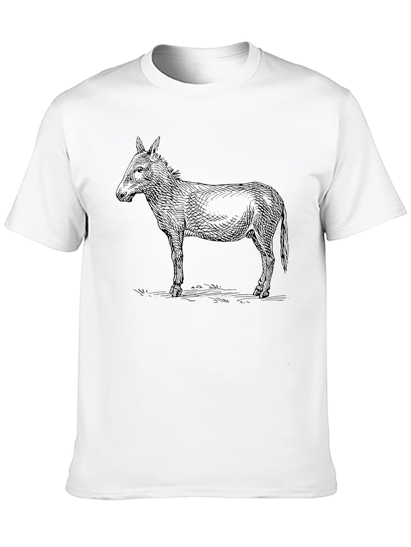 Donkey Outline Graphic Tee - Black