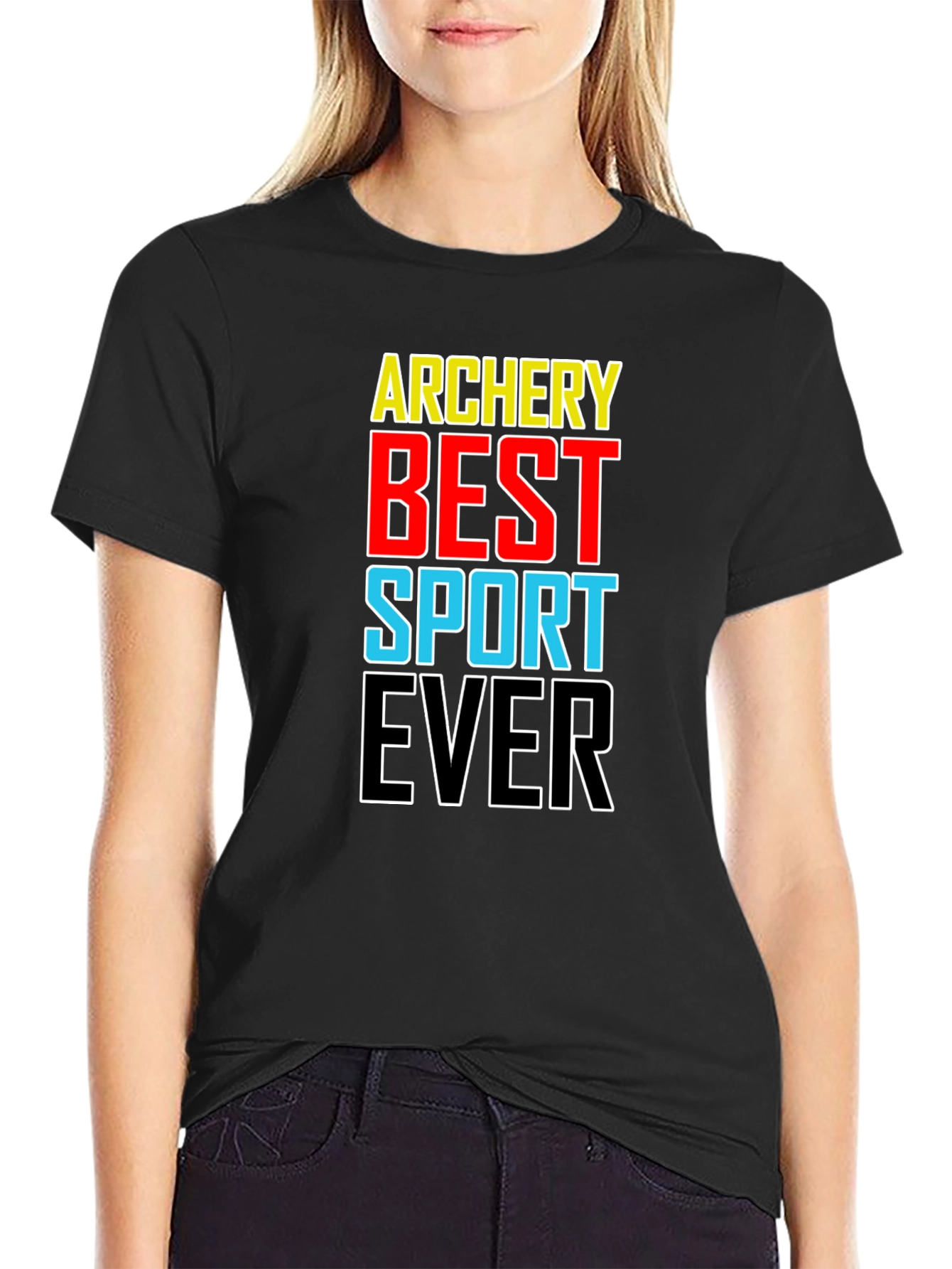 Archery Best Sport Ever T-Shirt Black Cotton Tee
