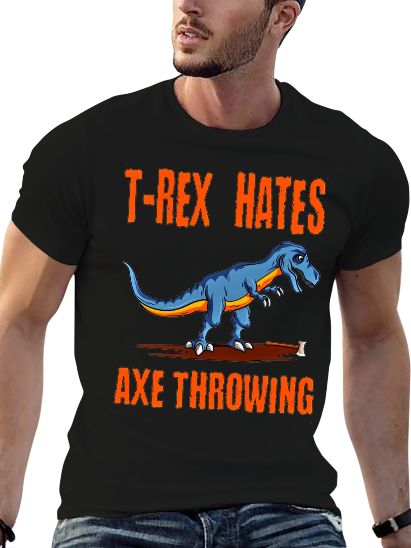 T-Rex Hates Axe Throwing Graphic Tee