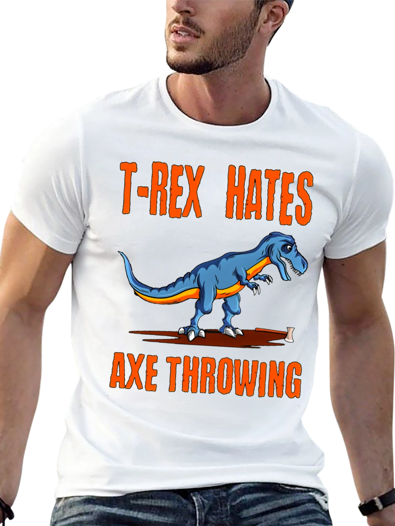 T-Rex Hates Axe Throwing Graphic Tee