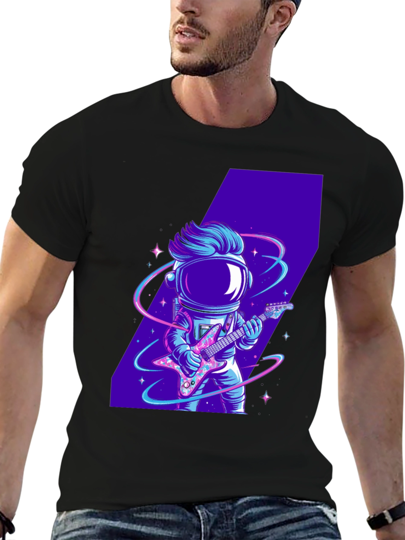 Astronaut Guitarist Graphic Tee