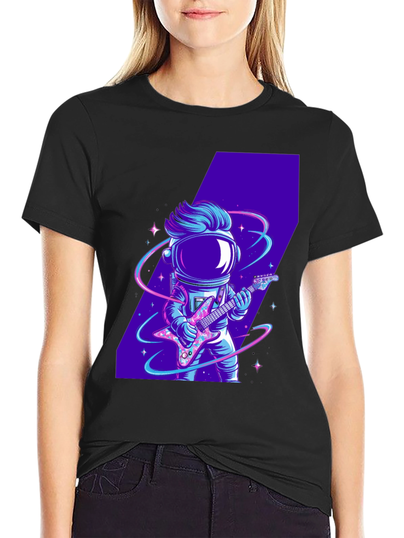 Astronaut Guitarist Graphic Tee