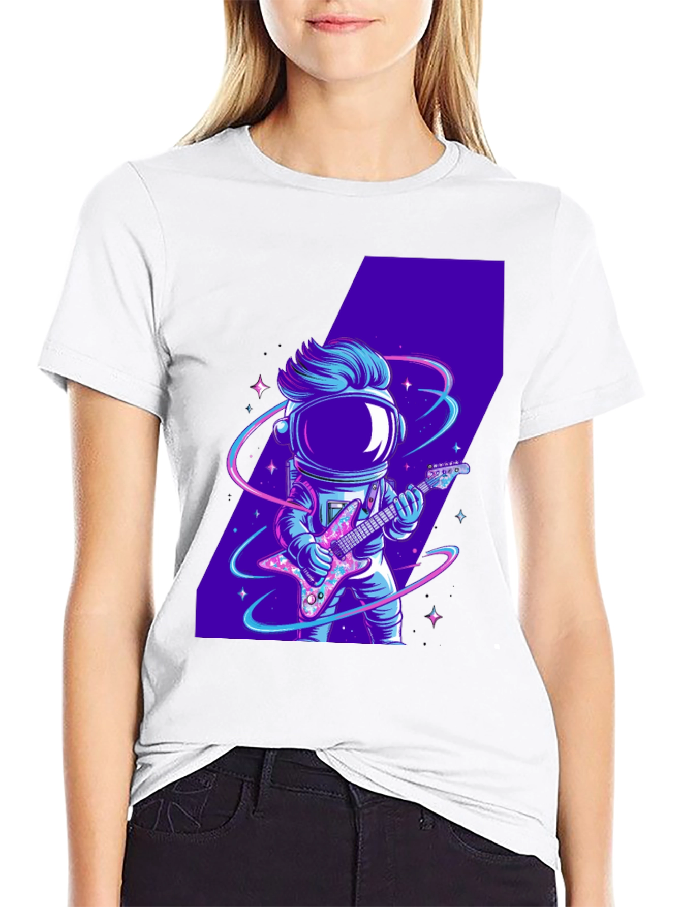 Astronaut Guitarist Graphic Tee