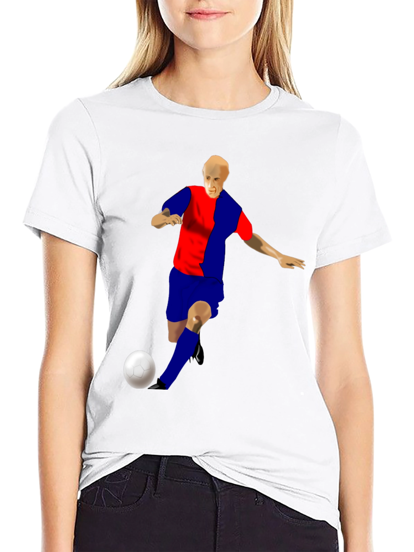 Soccer Player Graphic T-Shirt - Sporty Style