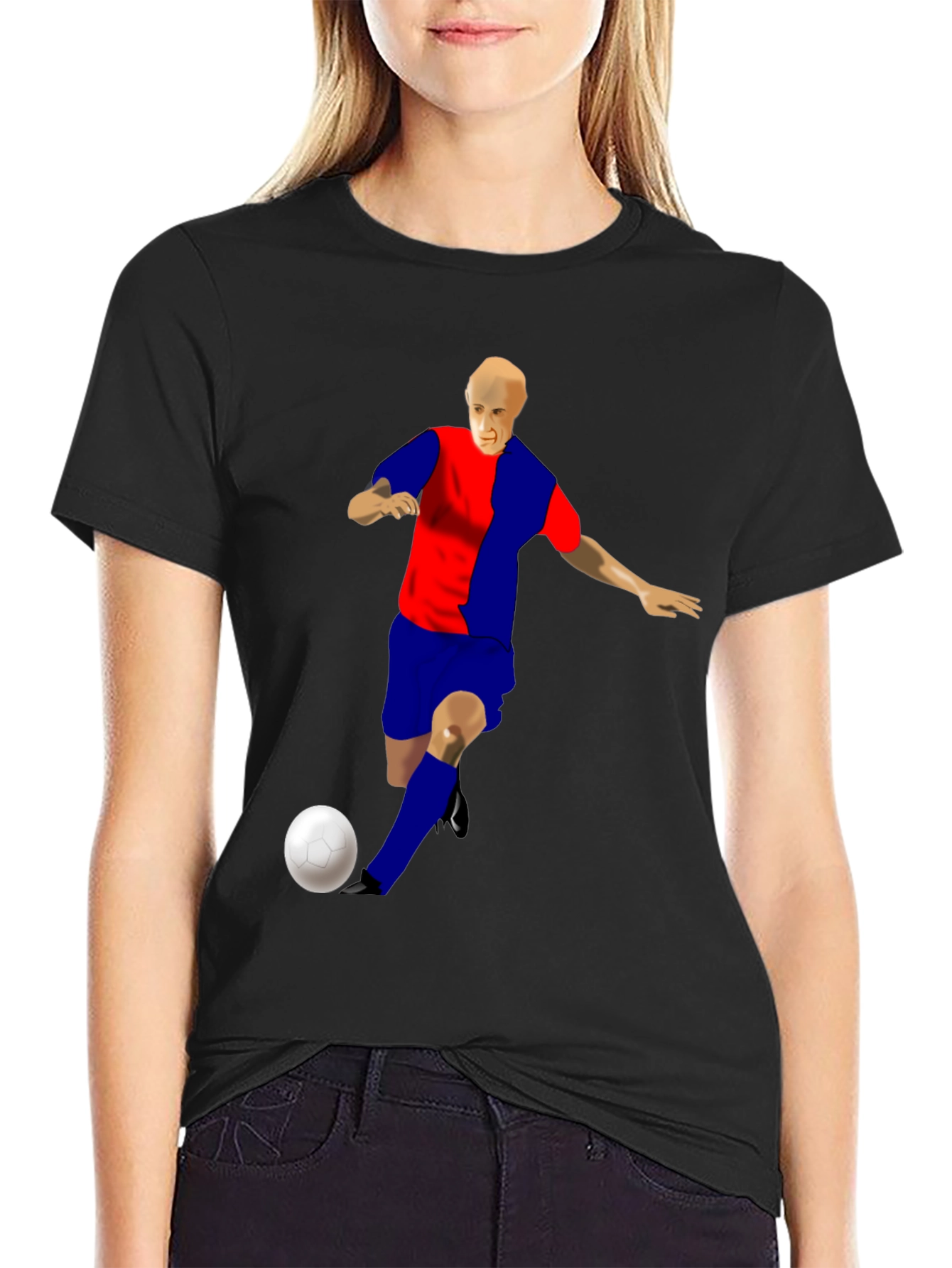 Soccer Player Graphic T-Shirt - Sporty Style