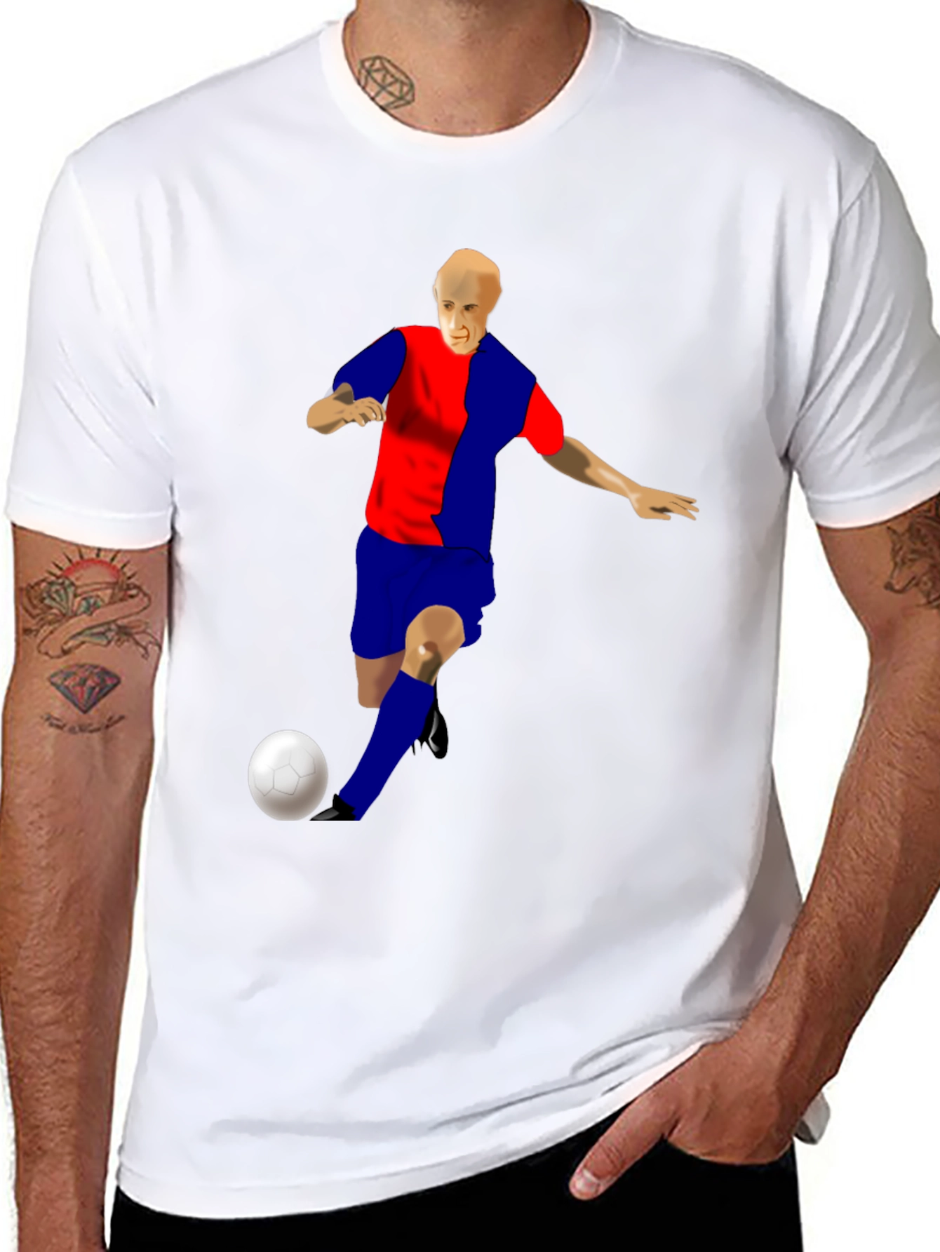 Soccer Player Graphic T-Shirt - Sporty Style