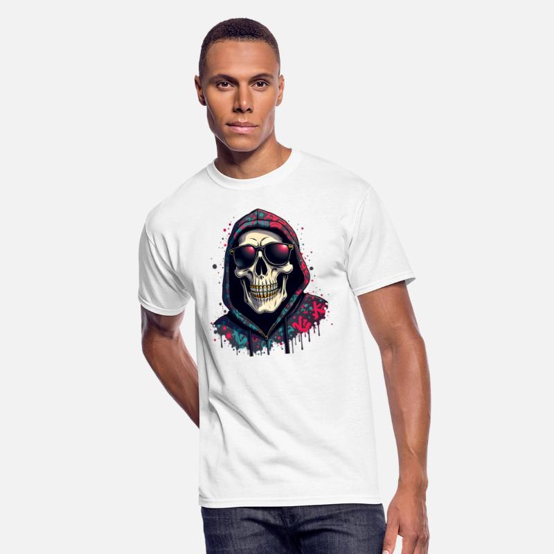 Gangster Skull Drip - Urban Streetwear Art
