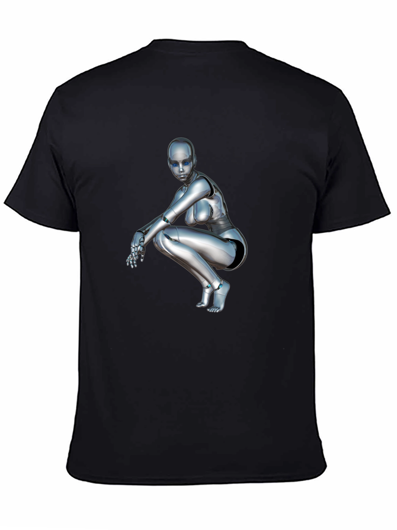 Robot Girl Graphic Tee - Sci-Fi Fashion