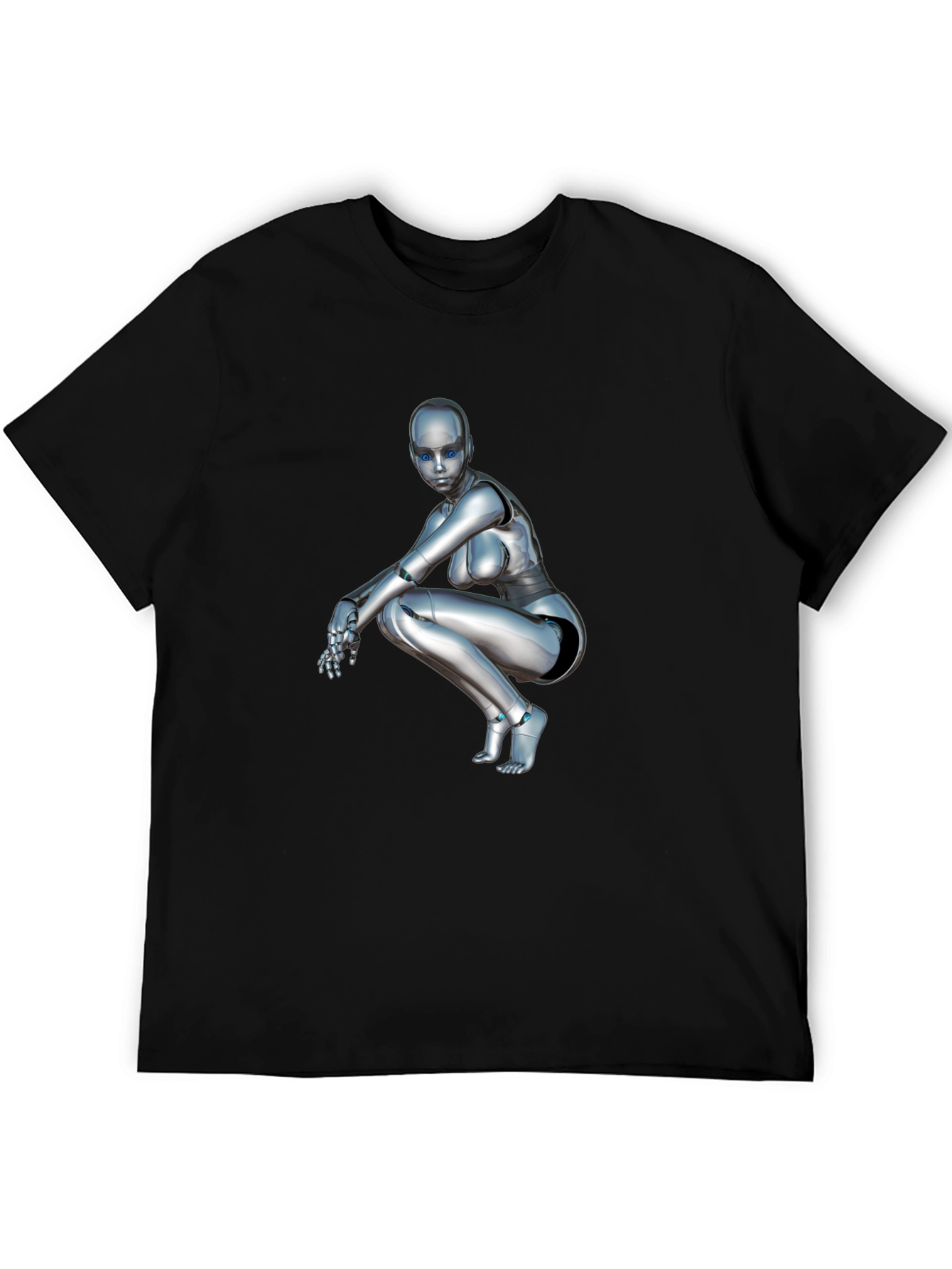Robot Girl Graphic Tee - Sci-Fi Fashion