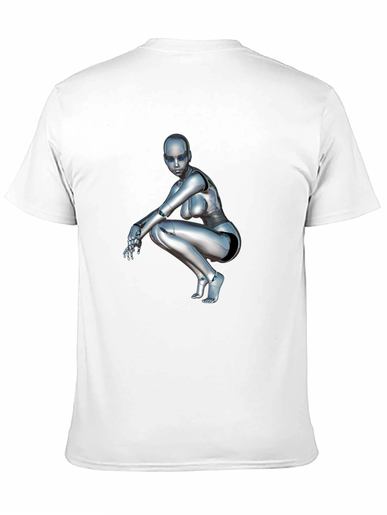 Robot Girl Graphic Tee - Sci-Fi Fashion