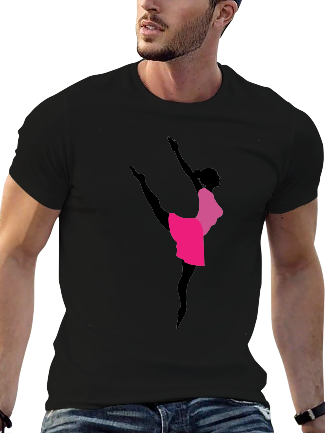 Elegant Ballerina Graphic Tee - Dancer Shirt