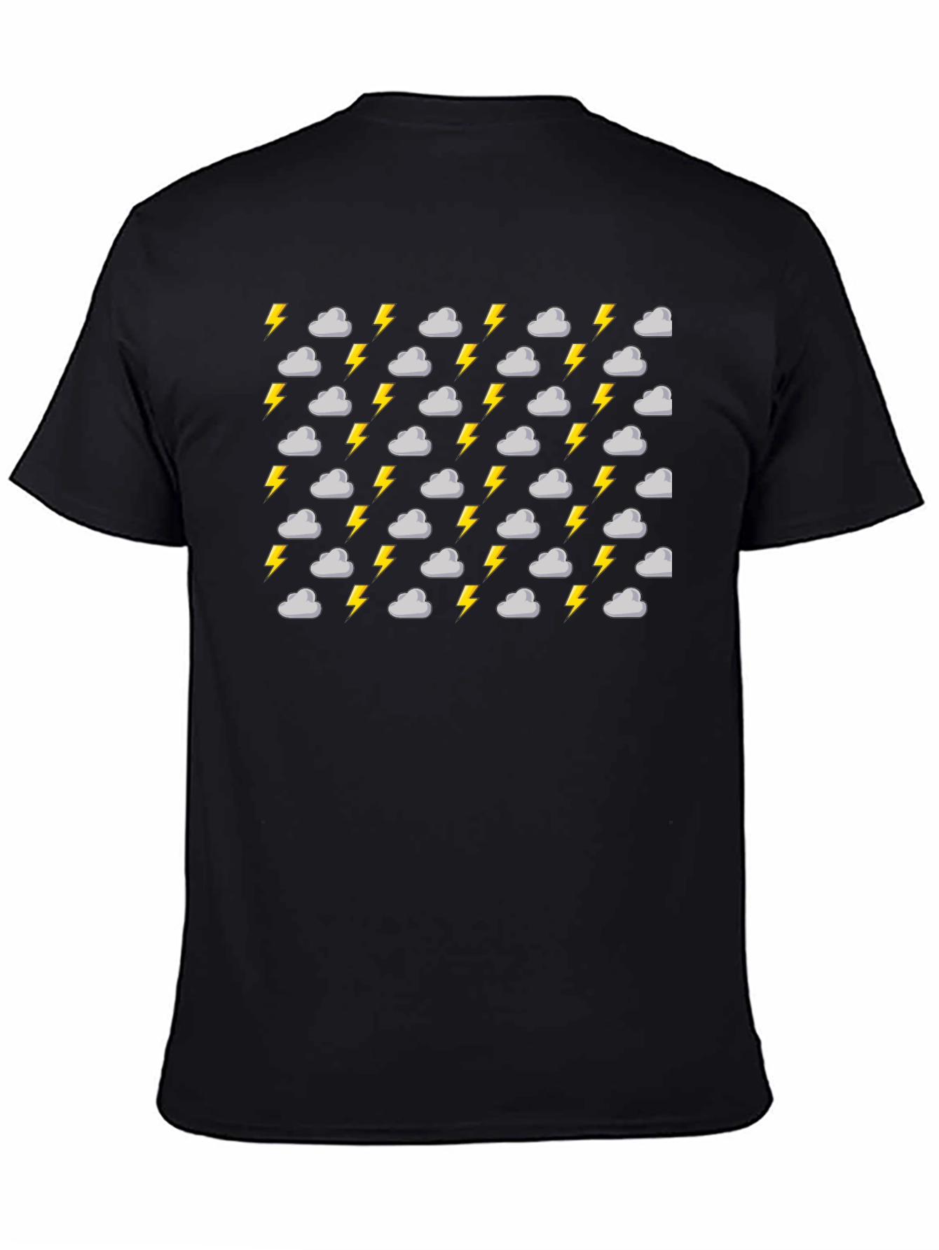 Stormy Weather Patterned Black T-Shirt