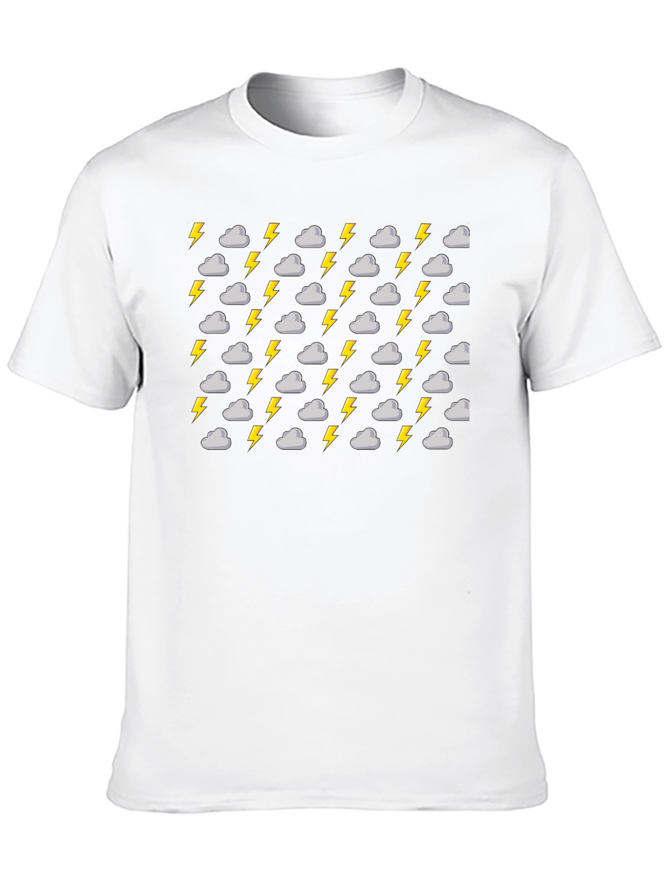 Stormy Weather Patterned Black T-Shirt