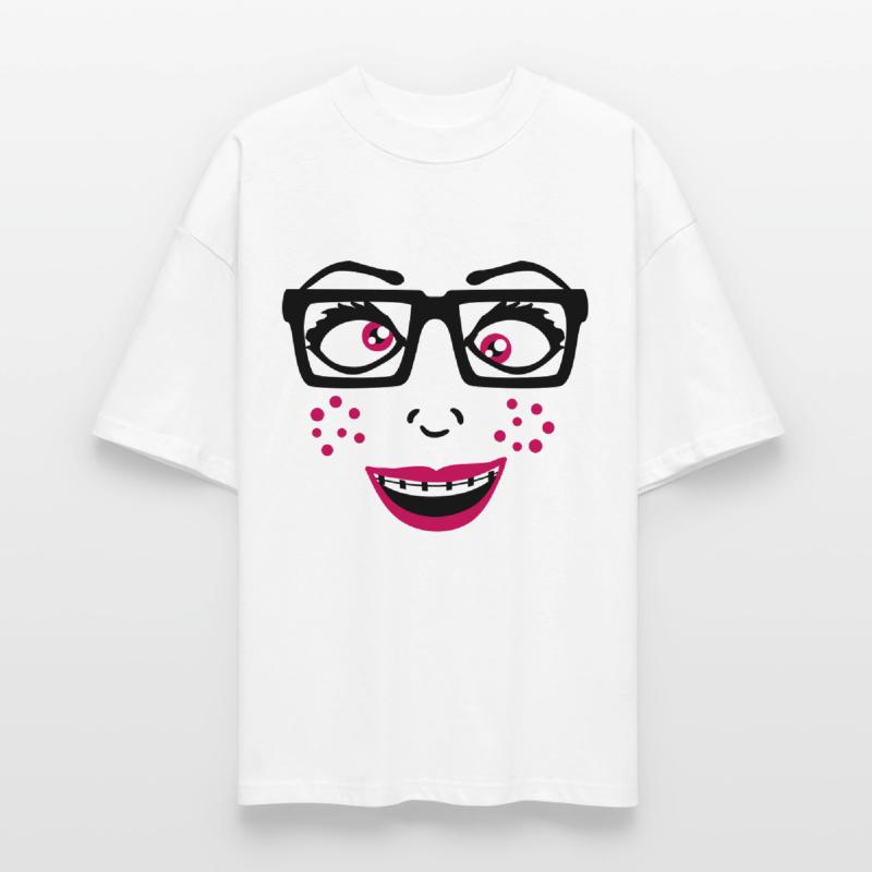 Geek nerd horny smart woman female girl sexy face