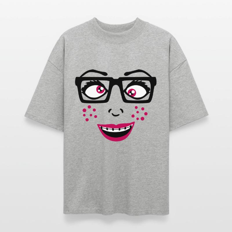 Geek nerd horny smart woman female girl sexy face