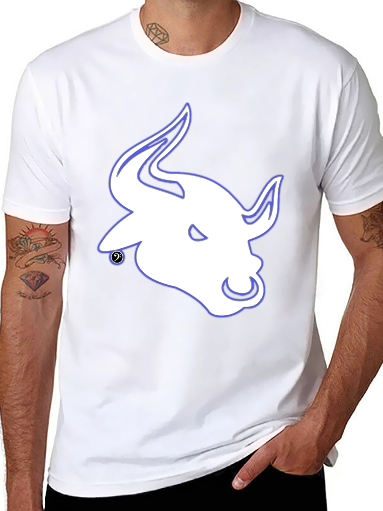 Bull Head Graphic Black T-Shirt
