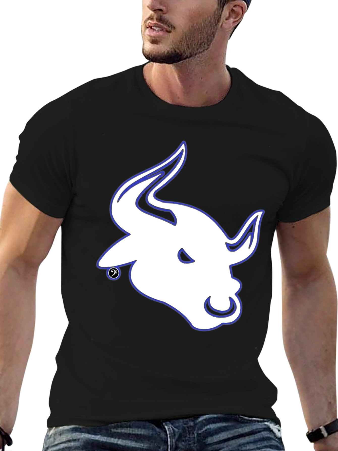 Bull Head Graphic Black T-Shirt