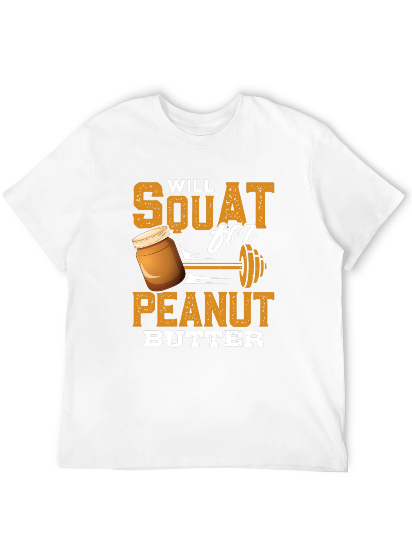 Will Squat For Peanut Butter Black Graphic Tee