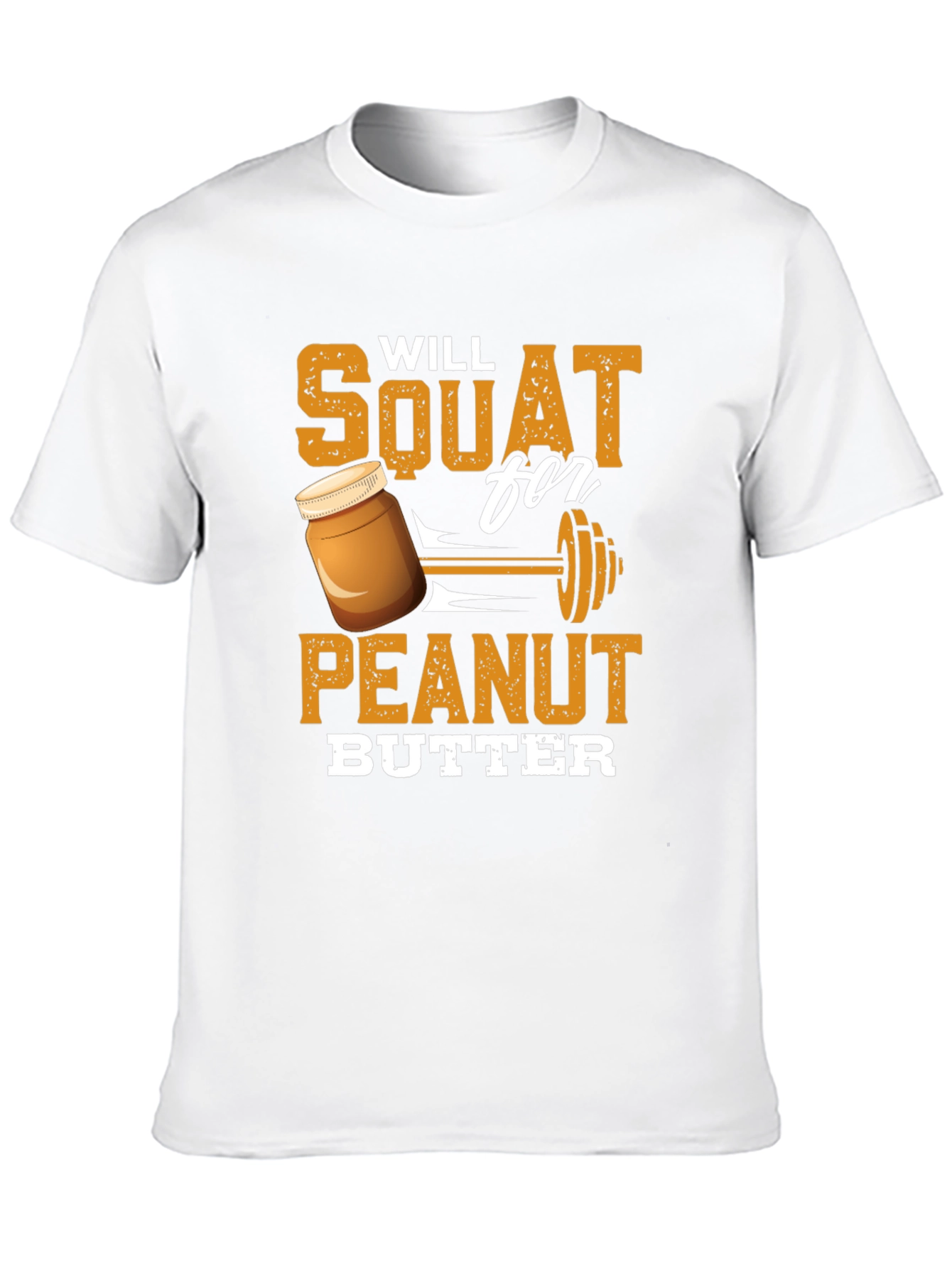 Will Squat For Peanut Butter Black Graphic Tee
