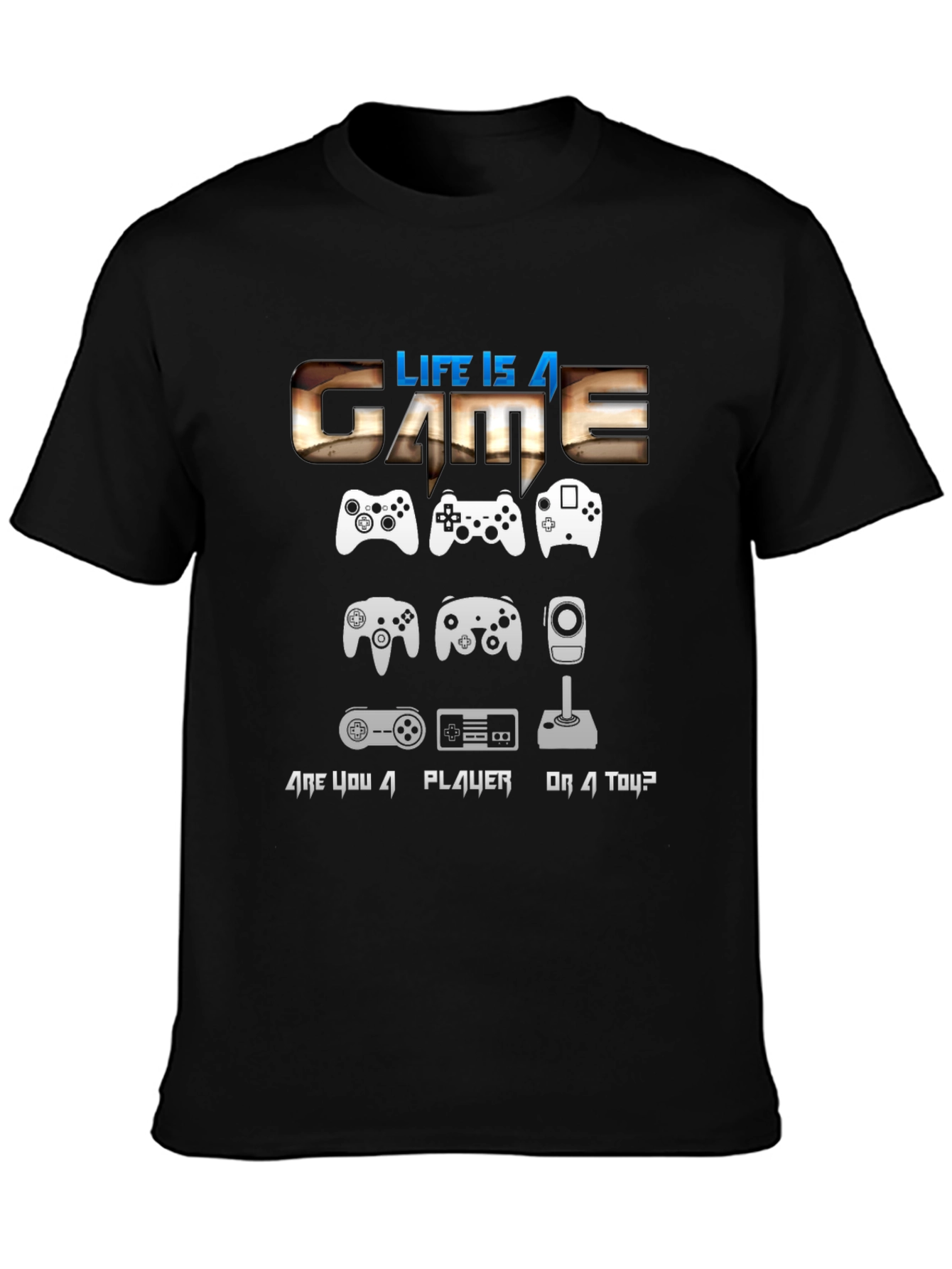 Life is a Game T-Shirt Gamer Controller Graphic Tee
