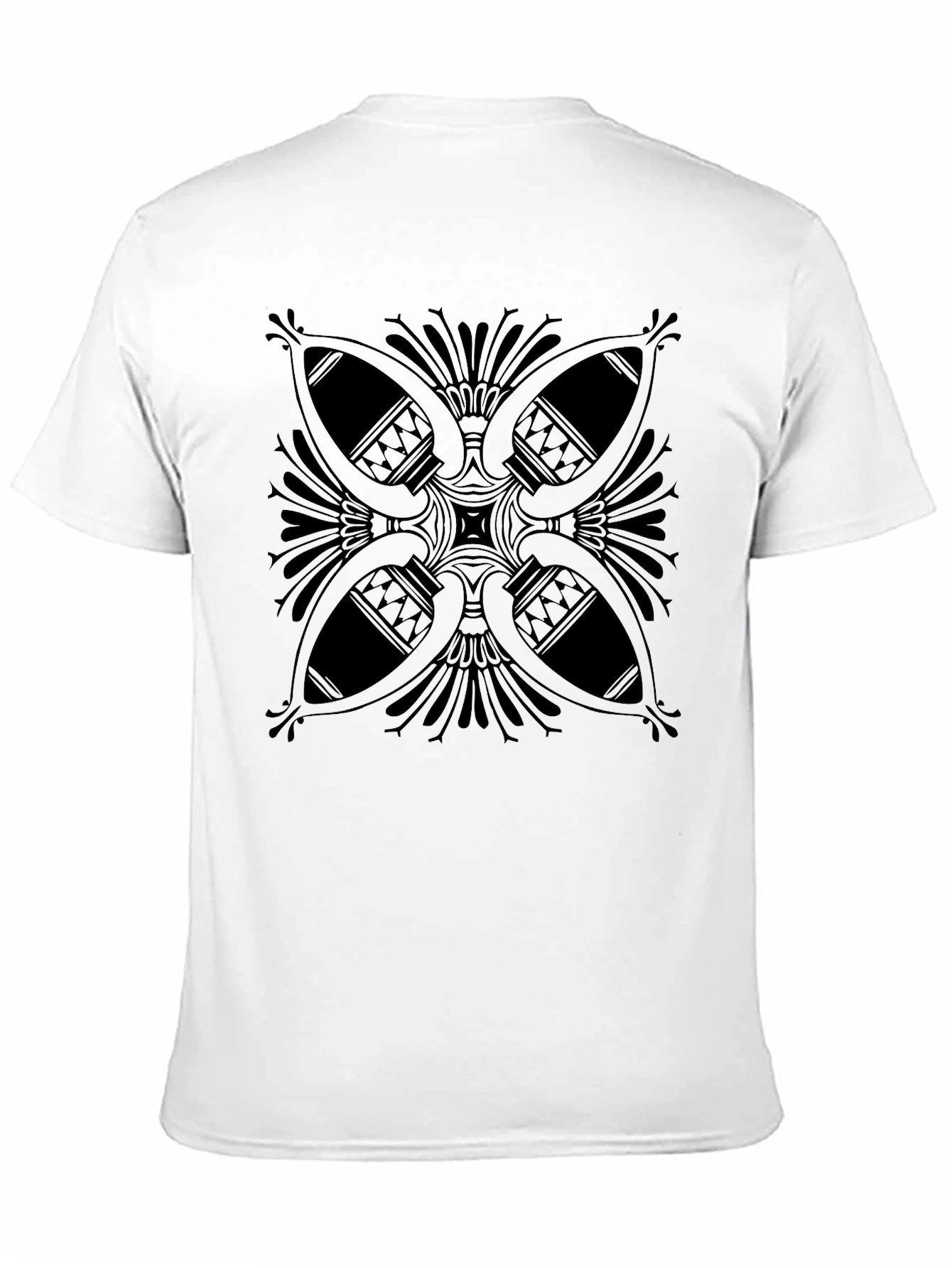 Geometric Print Black T-Shirt