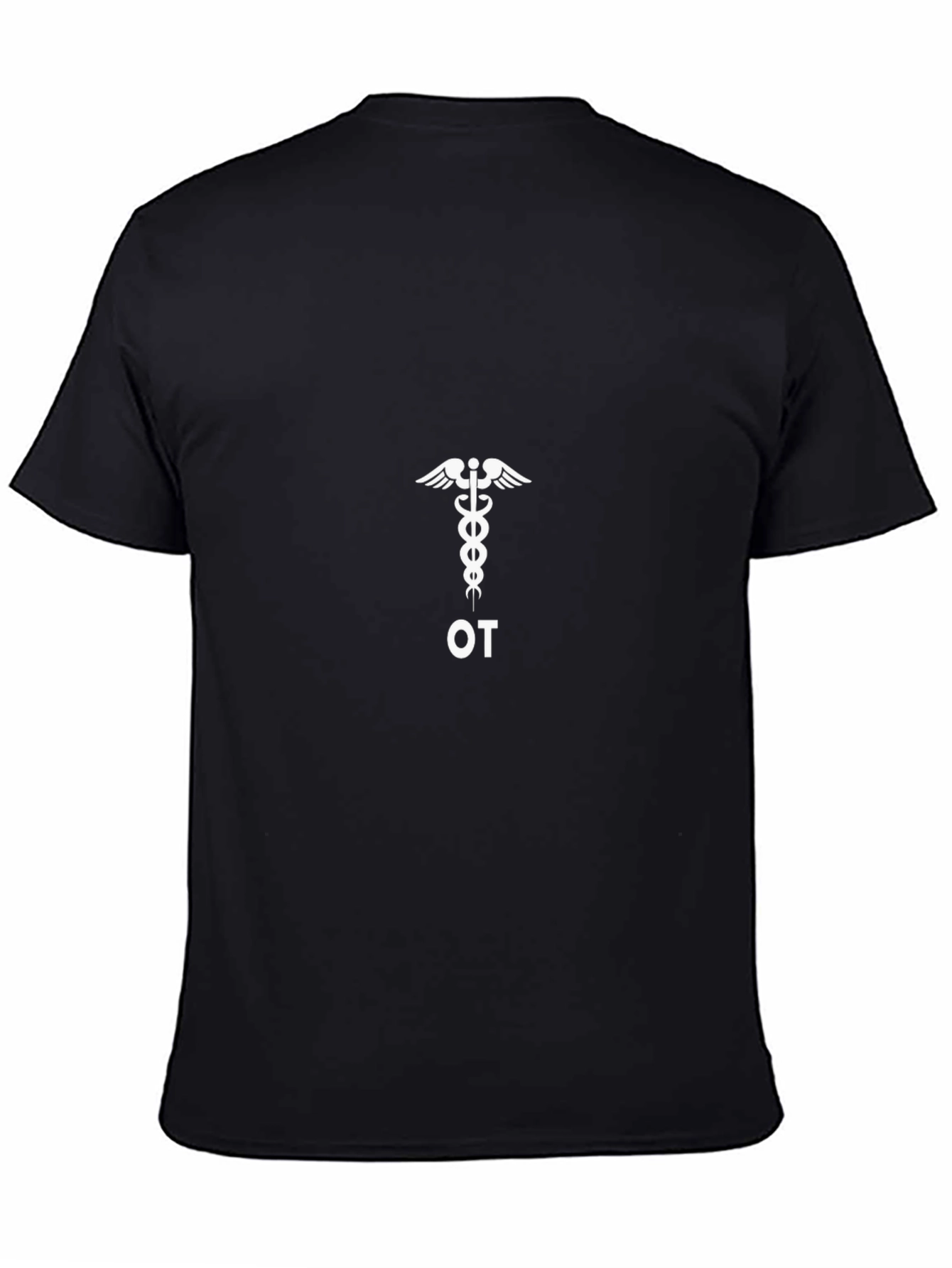 OT Caduceus Black T-Shirt - Occupational Therapy Tee