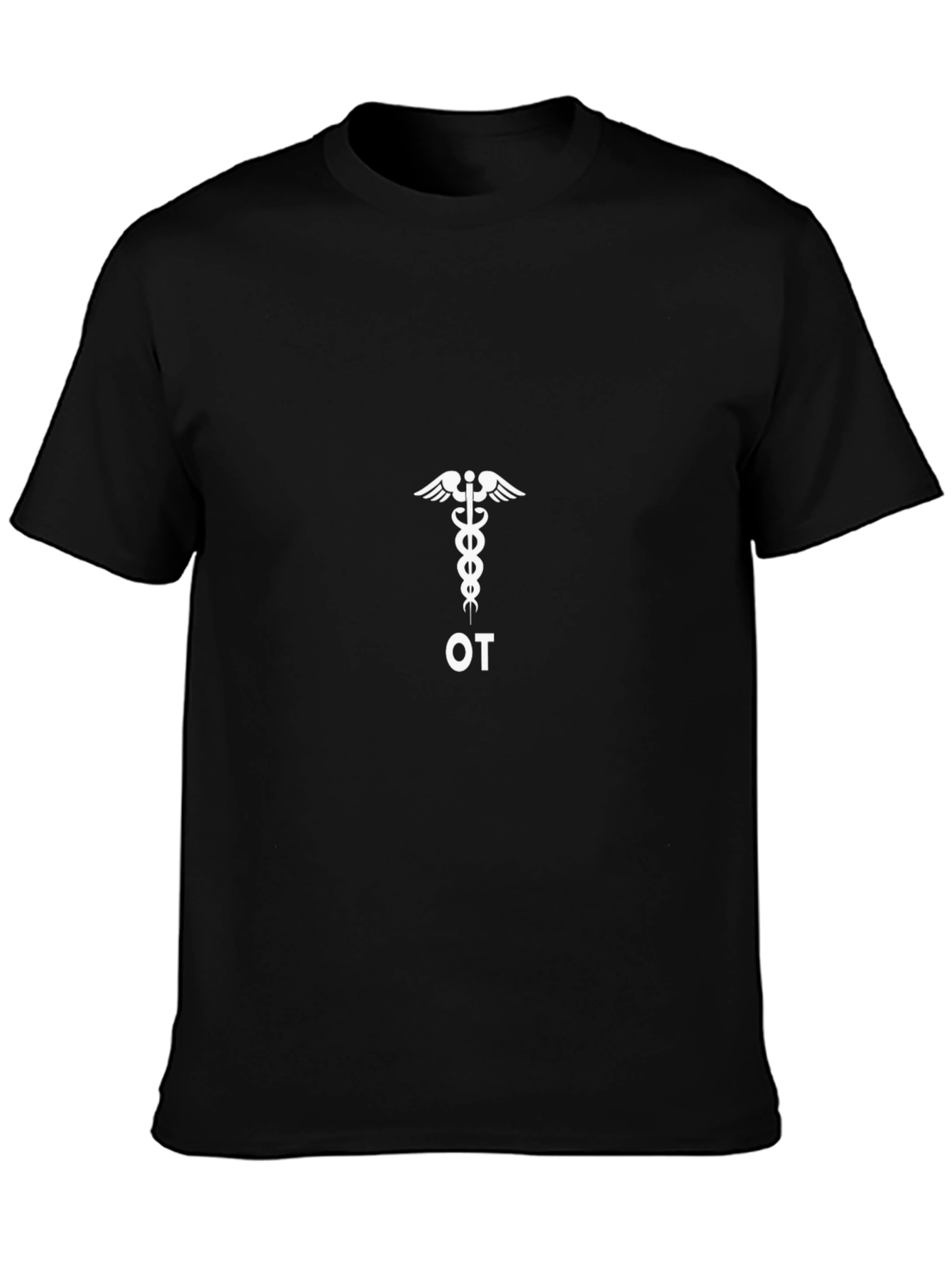 OT Caduceus Black T-Shirt - Occupational Therapy Tee
