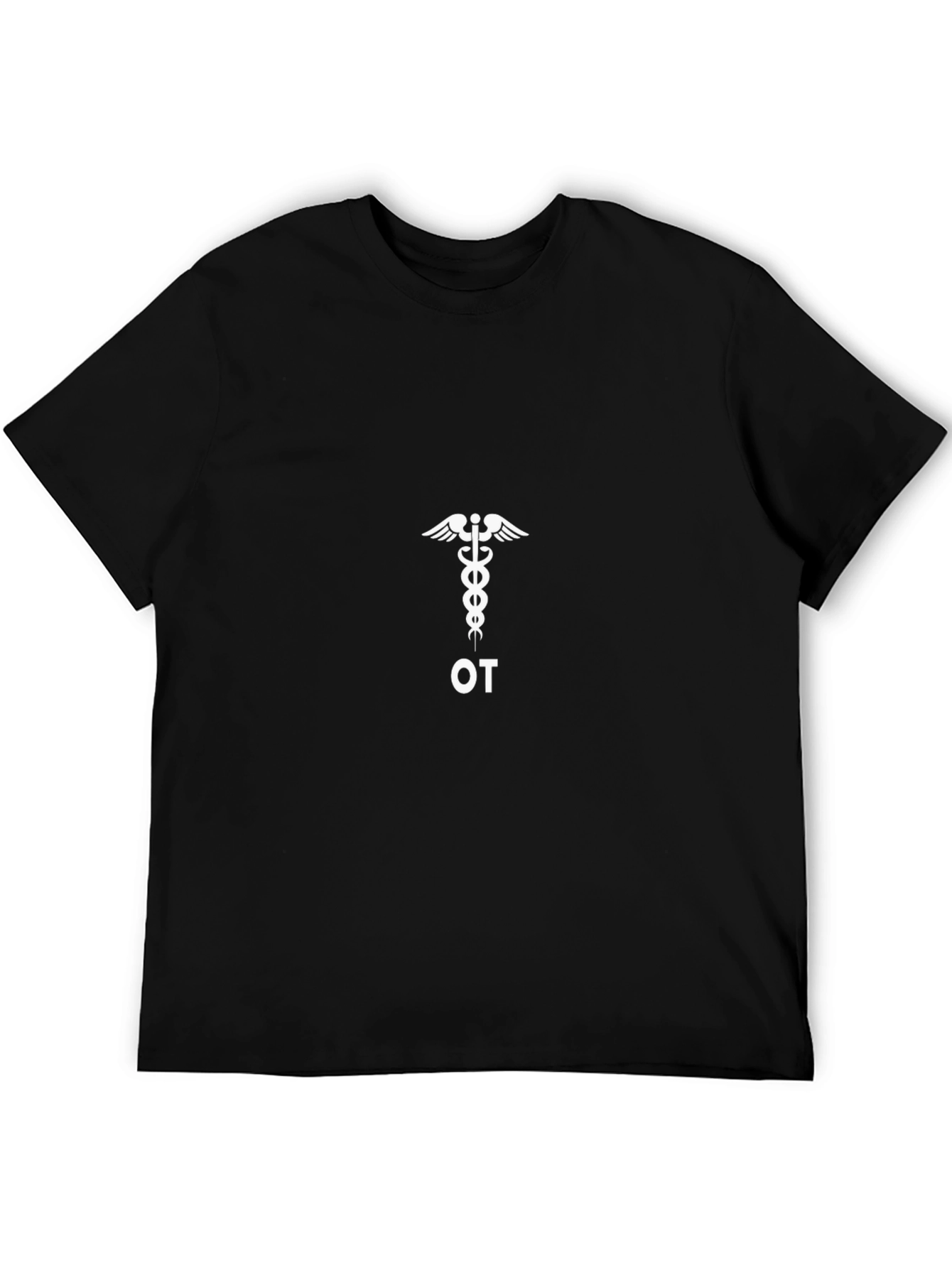 OT Caduceus Black T-Shirt - Occupational Therapy Tee