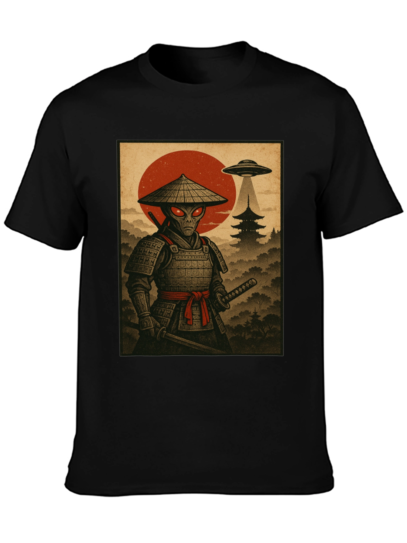 Alien Samurai T-Shirt: Sci-Fi Meets Ancient Warrior