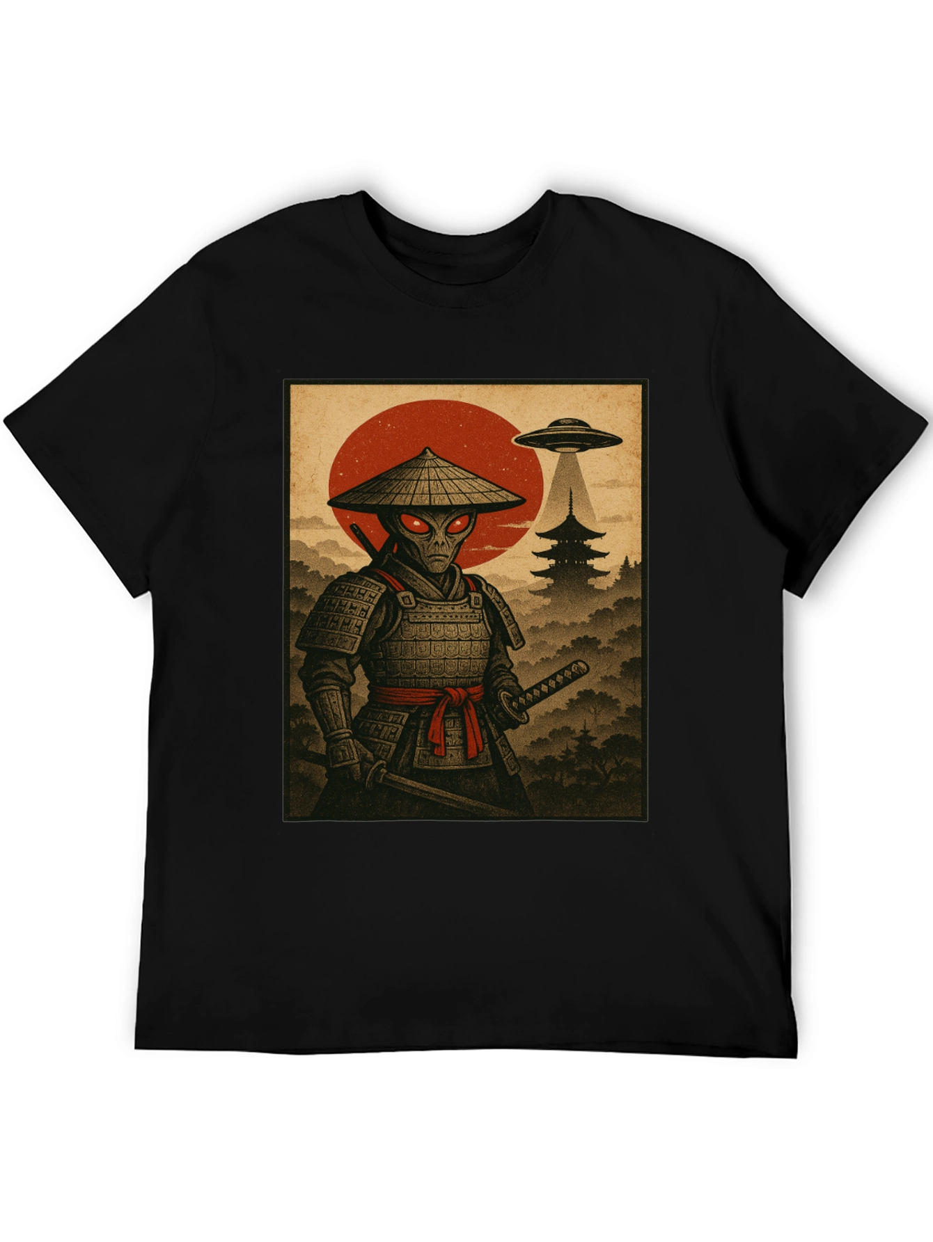 Alien Samurai T-Shirt: Sci-Fi Meets Ancient Warrior